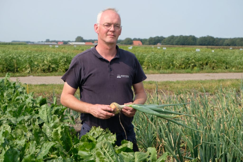 Bedrijfsleider Gerard Hoekzema van proefboerderij 't Kompas in Vlathermond van Wageningen University and Research werkt aan onderzoek om in de landbouw op basis van kennis stappen vooruit te blijven zetten.